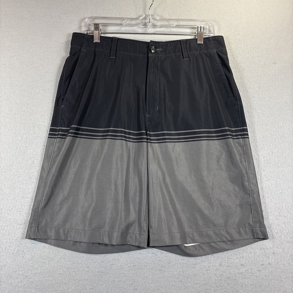Greg Norman Mens Shorts Golf Chino Preppy Casual Athletic Black& Gray Sz 38